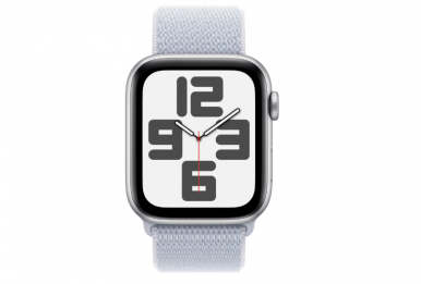 Смарт-годинник Apple Watch SE GPS 40mm Silver Aluminium Case with Blue Cloud Sport Loop-6-зображення