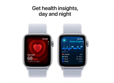 Смарт-годинник Apple Watch SE GPS 40mm Silver Aluminium Case with Blue Cloud Sport Loop-9-зображення