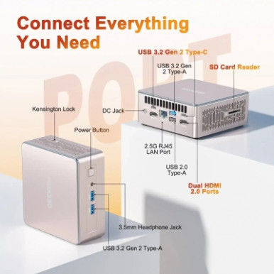 Компьютер GEEKOM Mimi PC A5 / Ryzen7 5825U, 16, 512, W11Pro (GMA5R75825U-16512-EU)-19-изображение