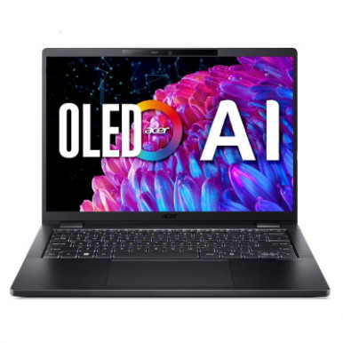 Ноутбук Acer TravelMate TMP614-73 14" 2.8K OLED, Intel U5-125H, 32GB, F1TB, UMA, Win11P, чорний-10-зображення