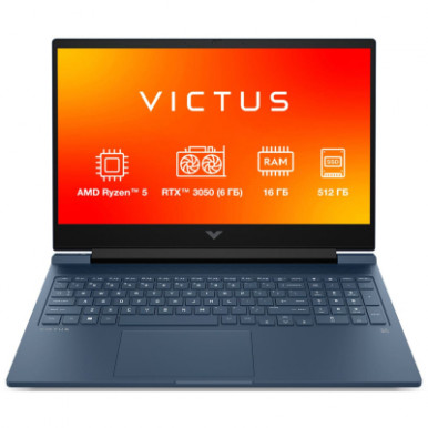 Ноутбук HP Victus 15-fb3021ua 15.6" FHD IPS AG, AMD R5-8645HS, 16GB, F512GB, NVD3050-6, DOS, синий-8-изображение