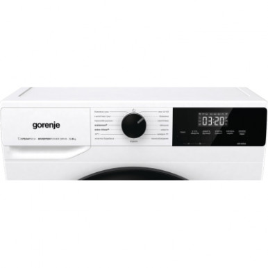 Стирально-сушильная машина Gorenje фронтальная, 8(5)кг, 1400, A+, 55см, дисплей, пар, инвертор, белый-11-изображение