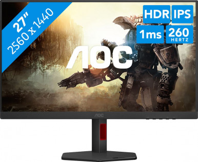 Монiтор 27" AOC Q27G4ZR Black/Red-14-зображення