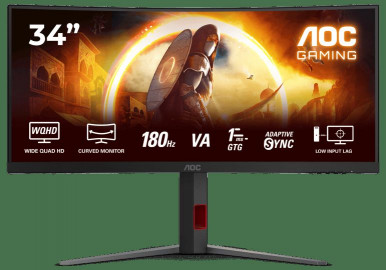 Монiтор 21.5" AOC CU34G4 Black/Red-13-зображення