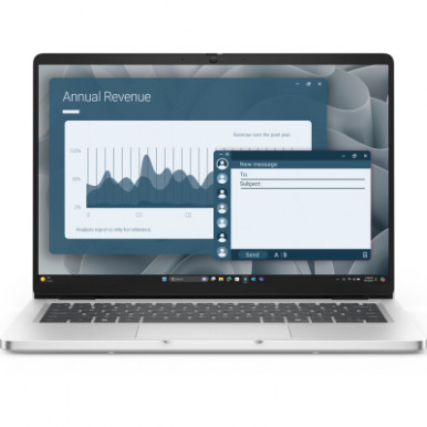 Ноутбук Dell Pro 14 14" FHD+ IPS AG, AMD AI 5 PRO 340, 16GB, F512GB, UMA, Win11P, сріблястий-9-зображення