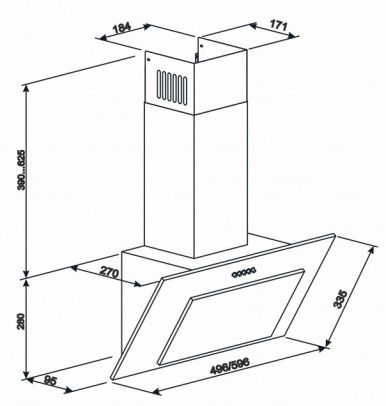 Вытяжка Eleyus Vertical 470 50 BL-17-изображение