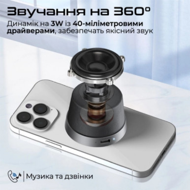 Акустична система Promate Punch 3 Вт Black (punch.black)-11-зображення