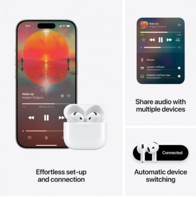 Навушники вкладиші бездротові TWS Apple AirPods 4 (MXP63ZE/A)-14-зображення