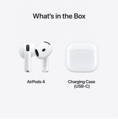Навушники вкладиші бездротові TWS Apple AirPods 4 (MXP63ZE/A)-15-зображення