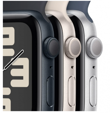 Смарт-годинник Apple Watch SE GPS 44mm Midnight Aluminium Case with Midnight Sport Band - M/L-8-зображення