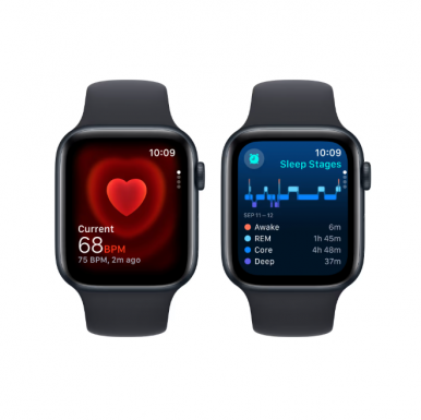 Смарт-годинник Apple Watch SE GPS 44mm Midnight Aluminium Case with Midnight Sport Band - M/L-10-зображення