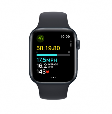 Смарт-годинник Apple Watch SE GPS 44mm Midnight Aluminium Case with Midnight Sport Band - M/L-11-зображення