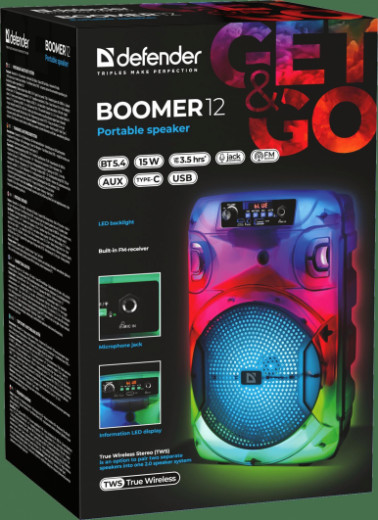 Портативна акустика Defender Boomer 12 15Вт (65412)-23-зображення