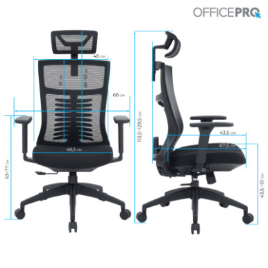 Офісне крісло OfficePro Balance OC550-B-B-B (OC550-B-B-B)-15-зображення