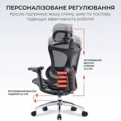 Офісне крісло Sihoo DORO C300L Mesh Black (DORO-C300L-A3-101)-23-зображення