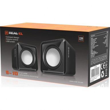 Акустична система REAL-EL S-10 USB Black (EL121100020)-13-зображення