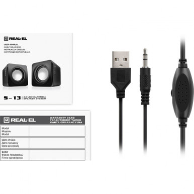 Акустична система REAL-EL S-13 USB Black (EL121100021)-22-зображення