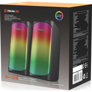 Акустична система REAL-EL S-135 USB Black (EL121100019)-13-зображення