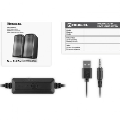 Акустична система REAL-EL S-135 USB Black (EL121100019)-23-зображення