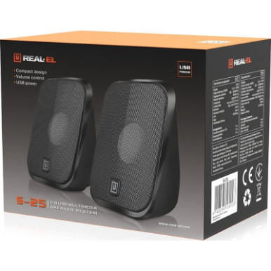 Акустична система REAL-EL S-25 USB Black (EL121100022)-23-зображення