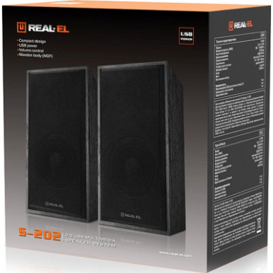 Акустична система REAL-EL S-202 USB Black (EL121200019)-23-зображення