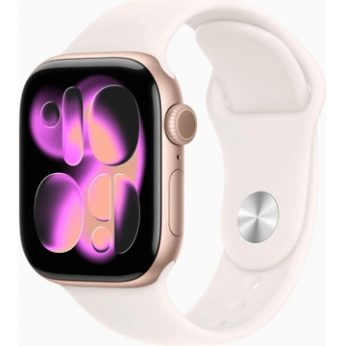 Смарт-годинник Apple Watch Series 11 GPS 42mm Rose Gold Aluminium Case with Light Blush Sport Band - S/M (MEU04RK/A)-3-зображення