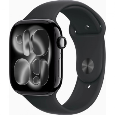 Смарт-годинник Apple Watch Series 11 GPS 46mm Jet Black Aluminium Case with Black Sport Band - S/M (MEUW4RK/A)-3-зображення