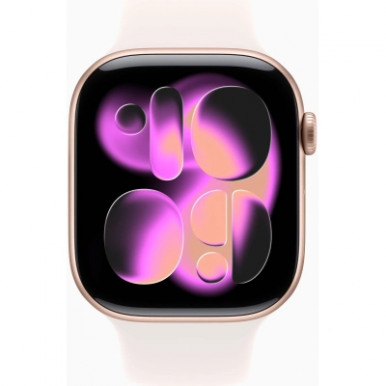 Смарт-годинник Apple Watch Series 11 GPS 46mm Rose Gold Aluminium Case with Light Blush Sport Band - S/M (MEV64RK/A)-4-зображення