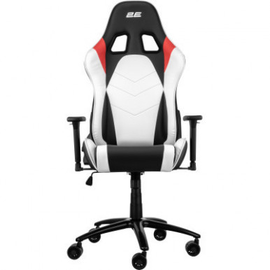 Кресло 2E GAMING BUSHIDO II, ПУ кожа, 3D-Armrests, чёрно-белый-16-изображение