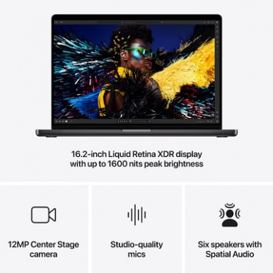 Ноутбук Apple MacBook Pro 16" M4 Max 36/1TB 2024 (MX303UA/A) Space Black-13-зображення