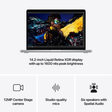 Ноутбук Apple MacBook Pro 14" M4 16/512GB 2024 (MW2W3UA/A) Silver-13-зображення