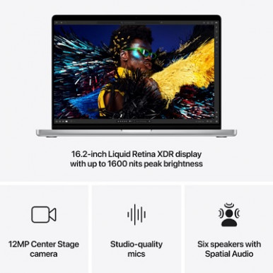 Ноутбук Apple MacBook Pro 16" M4 Max 36/1TB 2024 (MX2V3UA/A) Silver-13-зображення