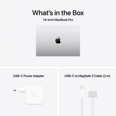 Ноутбук Apple MacBook Pro 14" M4 16/1TB (MW2X3UA/A) Silver-15 Ноутбук Apple MacBook Pro 14" M4 16/1TB (MW2X3UA/A) Silver-15-зображення