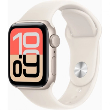Смарт-годинник Apple Watch SE 3 GPS 40mm Starlight Aluminium Case with Starlight Sport Band - M/L (MEH54RK/A)-3-зображення