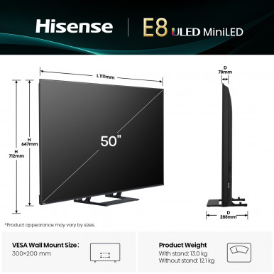 LED-телевизор Hisense 50E8Q-22-изображение