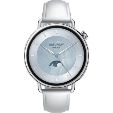 Смарт-годинник Xiaomi Watch S4 41mm Leather Strap Білий BHR07VUGL (1166774)-4-зображення