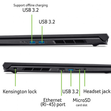 Ноутбук Acer Nitro V 16 ANV16-72 16" WUXGA IPS, Intel 7-240H, 32GB, F1TB, NVD5070-8, Lin, черный-14-изображение