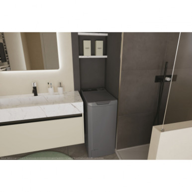 Пральна машина Candy вертикальна, 7кг, 1200, A+++, 60см, дисплей, cріблястий-12-зображення