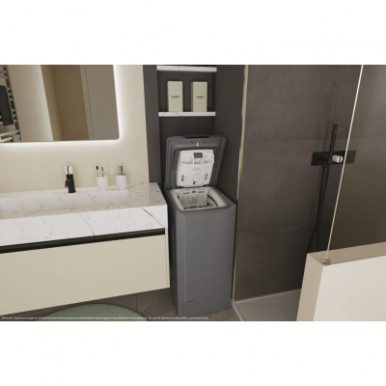 Пральна машина Candy вертикальна, 7кг, 1200, A+++, 60см, дисплей, cріблястий-13-зображення