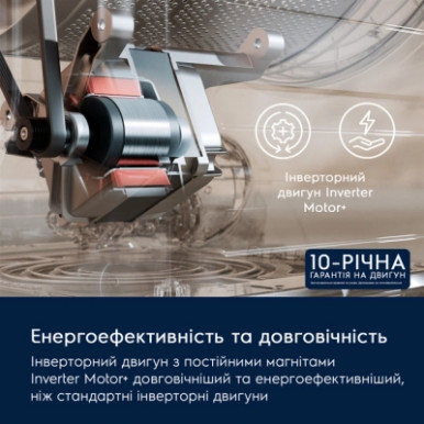 Пральна машина Electrolux фронтальна, 9кг, 1400, A, 66см, дисплей, інвертор, білий-14-зображення