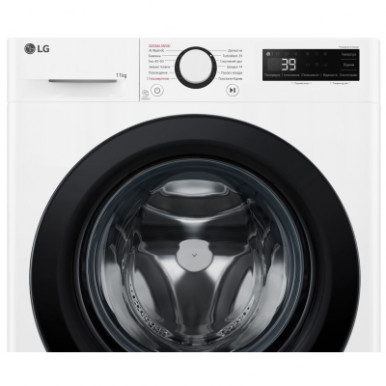 Пральна машина LG фронтальна, 11кг, 1400, A, 57см, дисплей, пара, інвертор, білий-20-зображення
