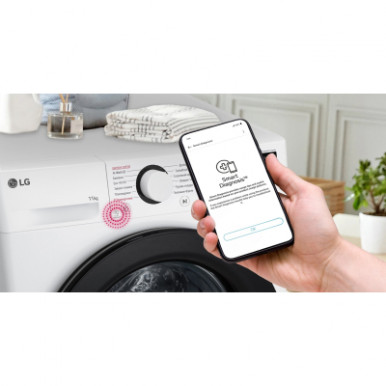 Пральна машина LG фронтальна, 11кг, 1400, A, 57см, дисплей, пара, інвертор, білий-29-зображення