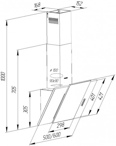 Витяжка PYRAMIDA KZ 60 IV-19-изображение