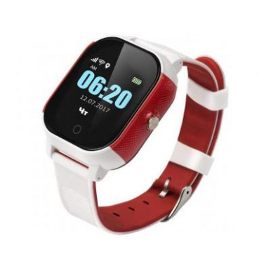 Смарт-часы GoGPS К23 white/red Детские телефон-часы с GPS треккером (K23WHRD)-2-изображение