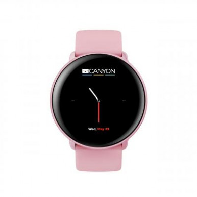 Смарт-часы Canyon CNS-SW75PP Pink with extra pink leather belt (CNS-SW75PP)-4-изображение