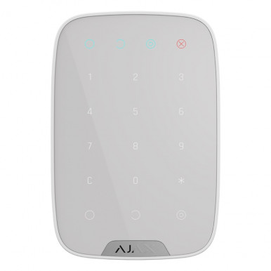 Бездротова сенсорна клавіатура Ajax KeyPad біла-4-зображення