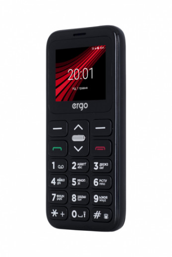 Моб.телефон Ergo F186 Solace Dual Sim (black)-15-зображення