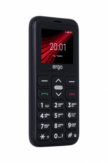 Моб.телефон Ergo F186 Solace Dual Sim (black)-16-изображение