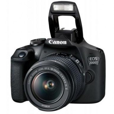 Фотоапарат Canon EOS 2000D + об`єктив 18-55 IS II + сумка SB130 + картка пам`яти SD-13-зображення