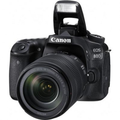 Цифр. фотокамера дзеркальна Canon EOS 80D + об'єктив 18-135 IS nano USM-18-зображення